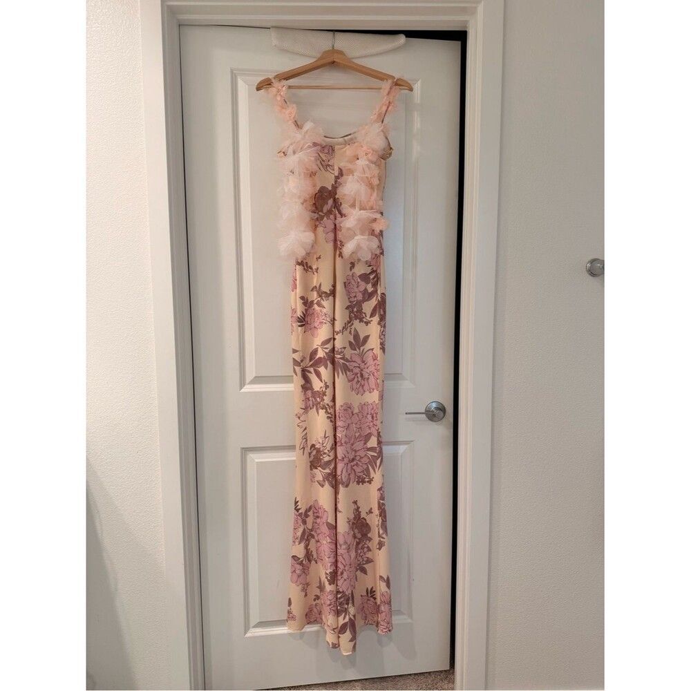 NEW BRONX BANCO Magnolia Rosie Off-Shoulder Floral Column wedding guest Gown - Picture 8 of 13